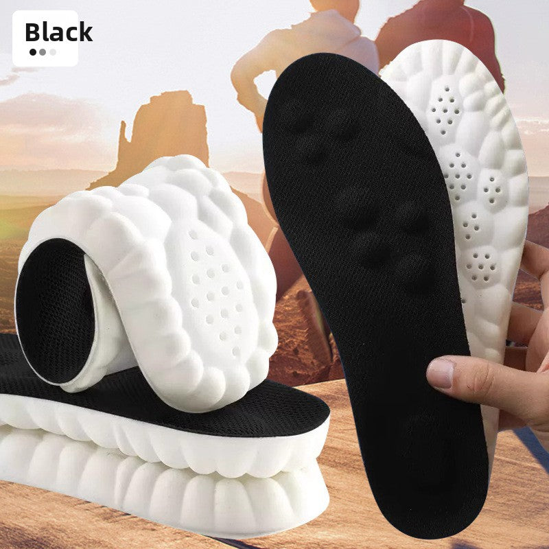 Sports shoe insoles with a "walking on clouds" feel