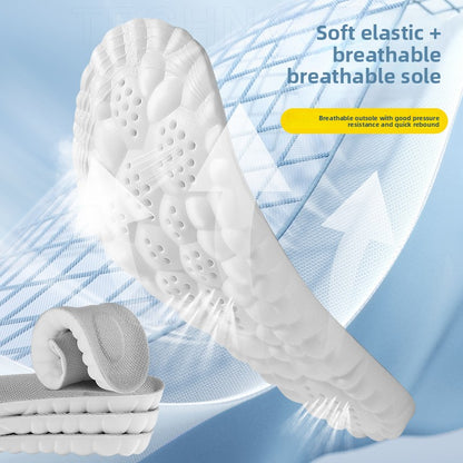 Sports shoe insoles with a "walking on clouds" feel