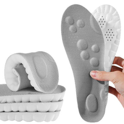 Sports shoe insoles with a "walking on clouds" feel
