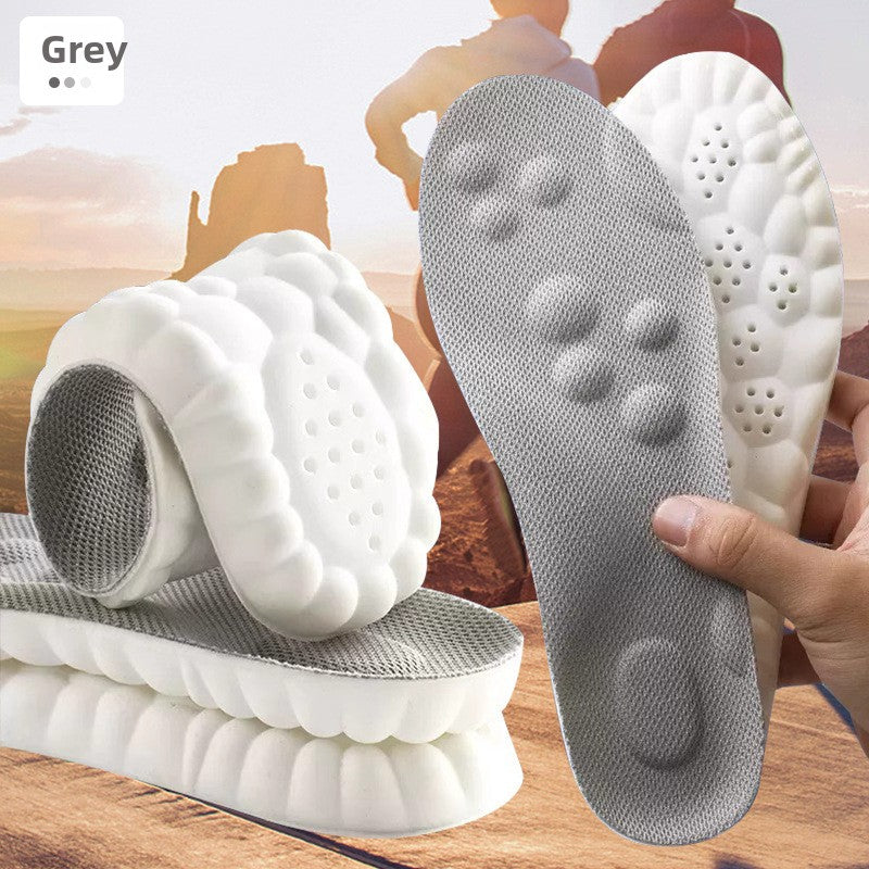 Sports shoe insoles with a "walking on clouds" feel