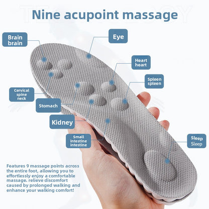 Sports shoe insoles with a "walking on clouds" feel