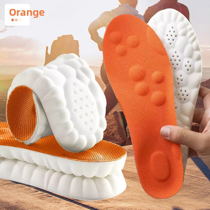 Sports shoe insoles with a "walking on clouds" feel